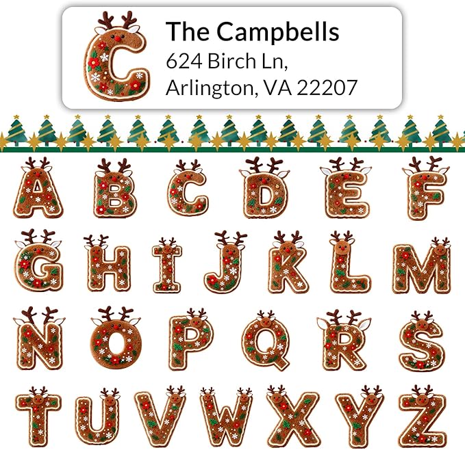 Personalized Return Address Labels - Custom Address Labels with Monogram (Furry) | All - Purpose Labels - TrueDesk