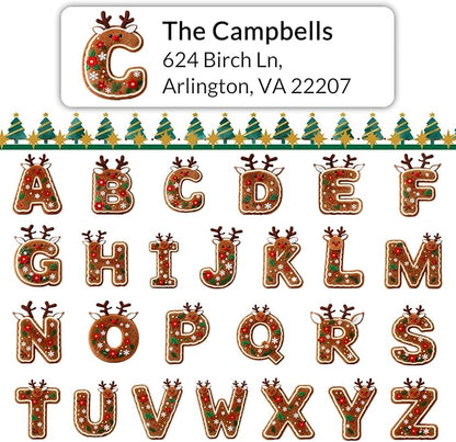 Personalized Return Address Labels - Custom Address Labels with Monogram (Furry) | All - Purpose Labels - TrueDesk