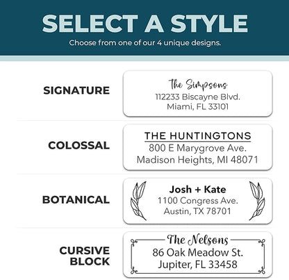 Personalized Return Address Labels - Custom Address Stickers on Sheets (50 - 1000 Labels) (Black and White) | Address Labels - TrueDesk