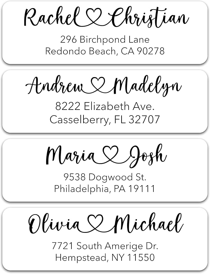 Personalized Return Address Labels - Custom Address Stickers on Sheets for Wedding Invitations (100 - 1000 Labels) | Address Labels - TrueDesk
