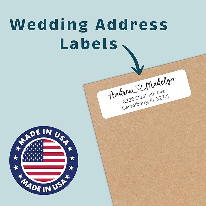 Personalized Return Address Labels - Custom Address Stickers on Sheets for Wedding Invitations (100 - 1000 Labels) | Address Labels - TrueDesk