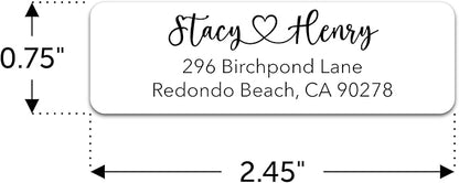 Personalized Return Address Labels - Custom Address Stickers on Sheets for Wedding Invitations (100 - 1000 Labels) | Address Labels - TrueDesk