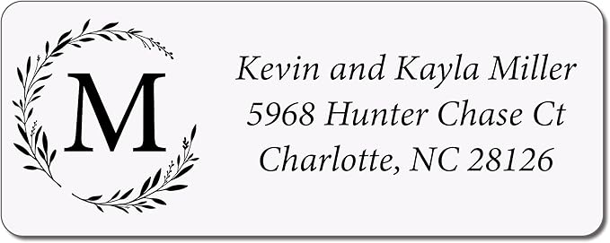 Personalized Return Address Labels Simple - Set of 240 Elegant Custom Mailing Labels for Envelopes, Self Adhesive Flat Sheet Rectangle Personalized Name Stickers (Clear) | Address Labels - TrueDesk