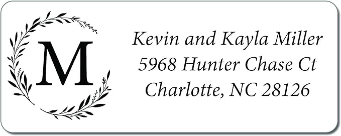 Personalized Return Address Labels Simple - Set of 240 Elegant Custom Mailing Labels for Envelopes, Self Adhesive Flat Sheet Rectangle Personalized Name Stickers (White) | Address Labels - TrueDesk