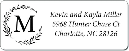 Personalized Return Address Labels Simple - Set of 240 Elegant Custom Mailing Labels for Envelopes, Self Adhesive Flat Sheet Rectangle Personalized Name Stickers (White) | Address Labels - TrueDesk