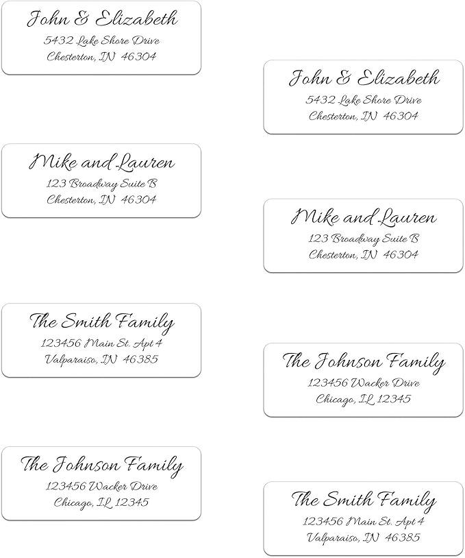 Personalized Return Address Labels - Simple Unique Design - Available in White, Clear, Kraft, Gold, or Silver Labels - 120 Labels - 120 Envelope Seals Included - Made in The U.S.A. (White) | Address Labels - TrueDesk
