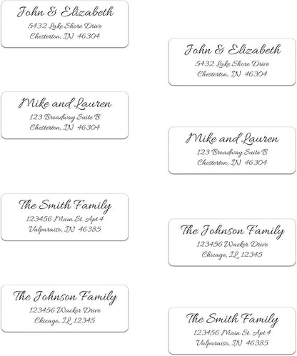 Personalized Return Address Labels - Simple Unique Design - Available in White, Clear, Kraft, Gold, or Silver Labels - 120 Labels - 120 Envelope Seals Included - Made in The U.S.A. (White) | Address Labels - TrueDesk