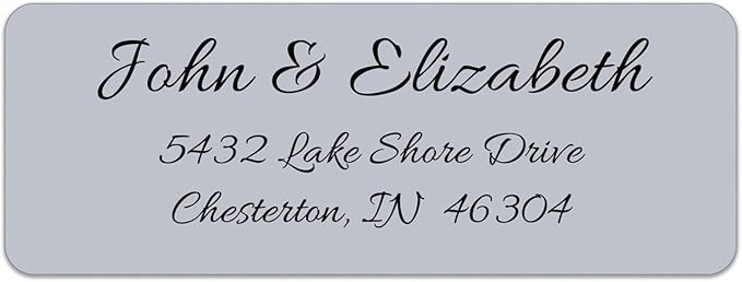 Personalized Return Address Labels - Simple Unique Design - Available in White, Clear, Kraft, Gold, or Silver Labels - 120 Labels - 120 Envelope Seals Included - Made in The U.S.A. (Silver) | Address Labels - TrueDesk