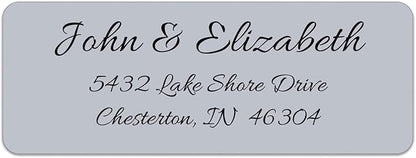 Personalized Return Address Labels - Simple Unique Design - Available in White, Clear, Kraft, Gold, or Silver Labels - 120 Labels - 120 Envelope Seals Included - Made in The U.S.A. (Silver) | Address Labels - TrueDesk