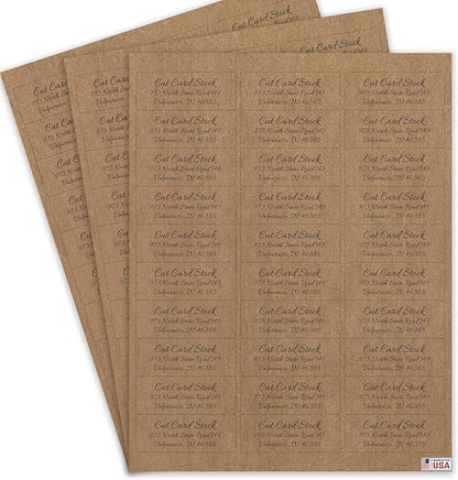 Personalized Return Address Labels - Simple Unique Design - Available in White, Clear, Kraft, Gold, or Silver Labels - 120 Labels - 120 Envelope Seals Included - Made in The U.S.A. (Kraft) | Address Labels - TrueDesk