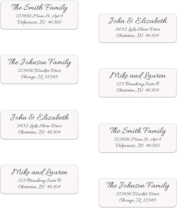Personalized Return Address Labels - Simple Unique Design - Available in White, Clear, Kraft, Gold, or Silver Labels - 120 Labels - 120 Envelope Seals Included - Made in The U.S.A. (Clear) | Address Labels - TrueDesk