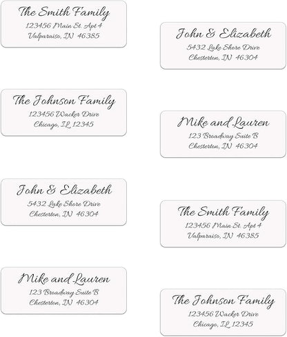 Personalized Return Address Labels - Simple Unique Design - Available in White, Clear, Kraft, Gold, or Silver Labels - 120 Labels - 120 Envelope Seals Included - Made in The U.S.A. (Clear) | Address Labels - TrueDesk