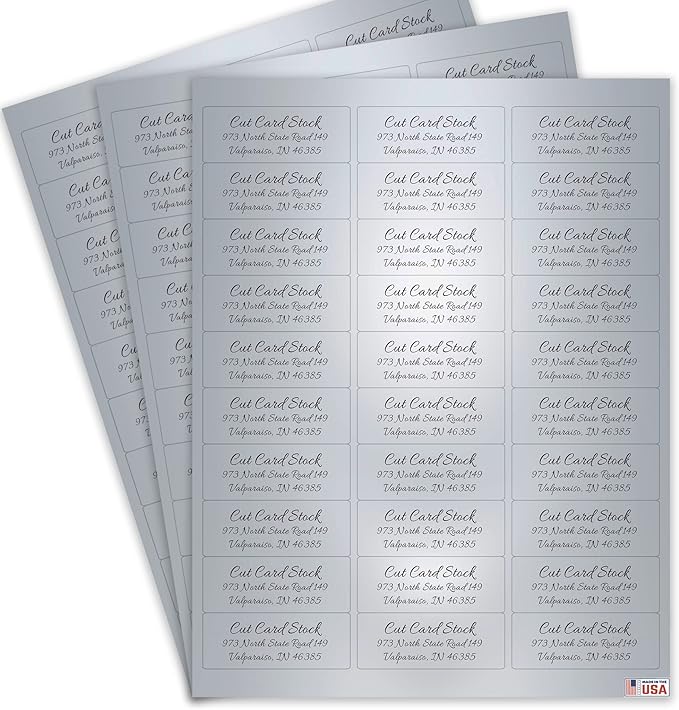 Personalized Return Address Labels - Simple Unique Design - Available in White, Clear, Kraft, Gold, or Silver Labels - 120 Labels - 120 Envelope Seals Included - Made in The U.S.A. (Silver) | Address Labels - TrueDesk