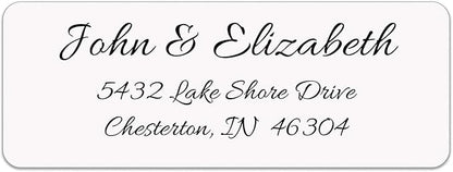 Personalized Return Address Labels - Simple Unique Design - Available in White, Clear, Kraft, Gold, or Silver Labels - 120 Labels - 120 Envelope Seals Included - Made in The U.S.A. (Clear) | Address Labels - TrueDesk