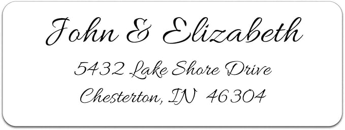 Personalized Return Address Labels - Simple Unique Design - Available in White, Clear, Kraft, Gold, or Silver Labels - 120 Labels - 120 Envelope Seals Included - Made in The U.S.A. (White) | Address Labels - TrueDesk