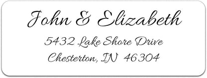 Personalized Return Address Labels - Simple Unique Design - Available in White, Clear, Kraft, Gold, or Silver Labels - 120 Labels - 120 Envelope Seals Included - Made in The U.S.A. (White) | Address Labels - TrueDesk
