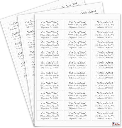 Personalized Return Address Labels - Simple Unique Design - Available in White, Clear, Kraft, Gold, or Silver Labels - 120 Labels - 120 Envelope Seals Included - Made in The U.S.A. (Clear) | Address Labels - TrueDesk
