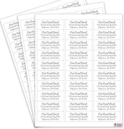 Personalized Return Address Labels - Simple Unique Design - Available in White, Clear, Kraft, Gold, or Silver Labels - 120 Labels - 120 Envelope Seals Included - Made in The U.S.A. (White) | Address Labels - TrueDesk