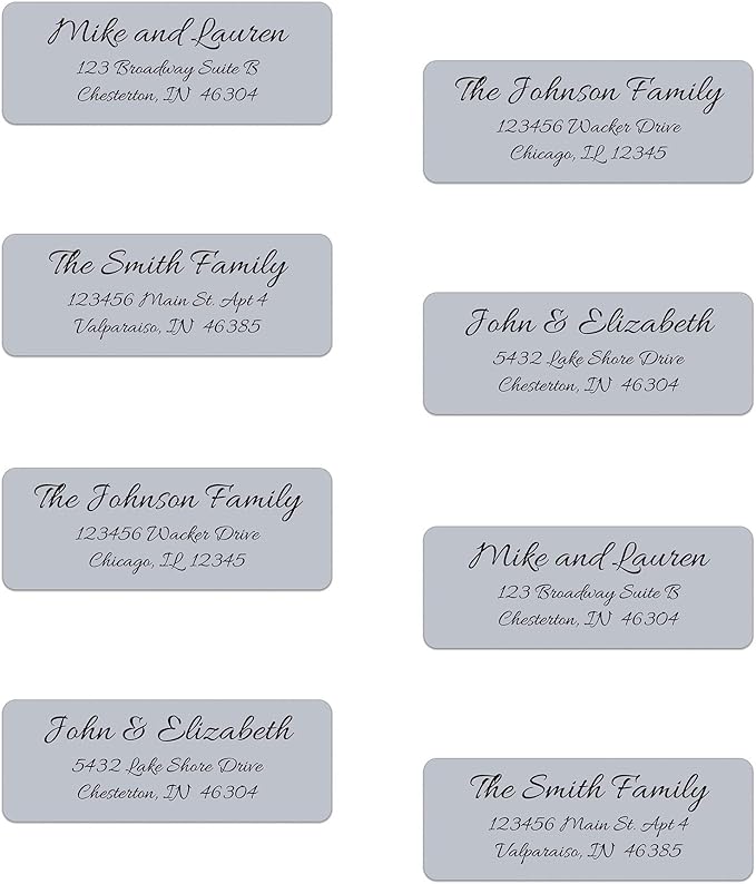 Personalized Return Address Labels - Simple Unique Design - Available in White, Clear, Kraft, Gold, or Silver Labels - 120 Labels - 120 Envelope Seals Included - Made in The U.S.A. (Silver) | Address Labels - TrueDesk