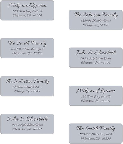 Personalized Return Address Labels - Simple Unique Design - Available in White, Clear, Kraft, Gold, or Silver Labels - 120 Labels - 120 Envelope Seals Included - Made in The U.S.A. (Silver) | Address Labels - TrueDesk