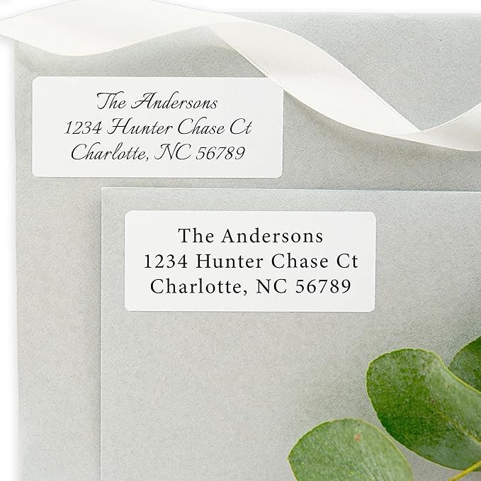 Personalized Return Address Labels Stickers - 150 Matte Custom Mailing Labels for Envelopes, Self Adhesive Flat Sheet Rectangle Personalized Name Stickers | Address Labels - TrueDesk