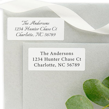 Personalized Return Address Labels Stickers - 150 Matte Custom Mailing Labels for Envelopes, Self Adhesive Flat Sheet Rectangle Personalized Name Stickers | Address Labels - TrueDesk