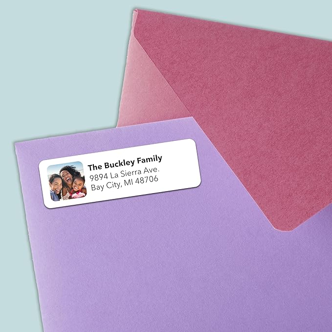 Personalized Return Address Labels (Upload Your Photo) - Custom Image Address Stickers on Sheets (50 - 1000 Labels) | Address Labels - TrueDesk
