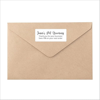 Personalized Return Address Labels - White Custom Printed Name and Home Address Stickers for Wedding, Personal and Business (250, Chic Script) | Address Labels - TrueDesk