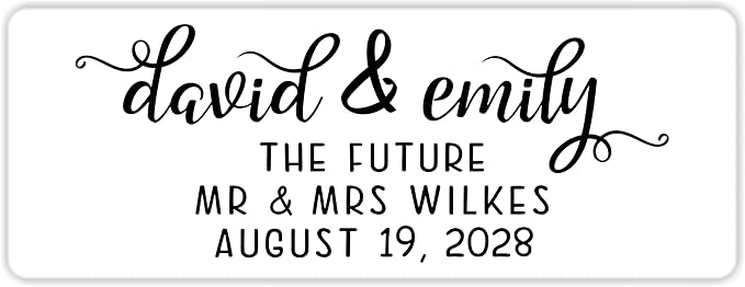 Personalized Return Address Labels - White Custom Printed Name and Home Address Stickers for Wedding, Personal and Business (250, Pretty Lowercase Script) | Address Labels - TrueDesk