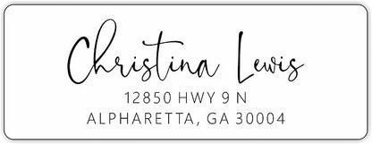 Personalized Return Address Labels - White Custom Printed Name and Home Address Stickers for Wedding, Personal and Business (250, Signature) | Address Labels - TrueDesk