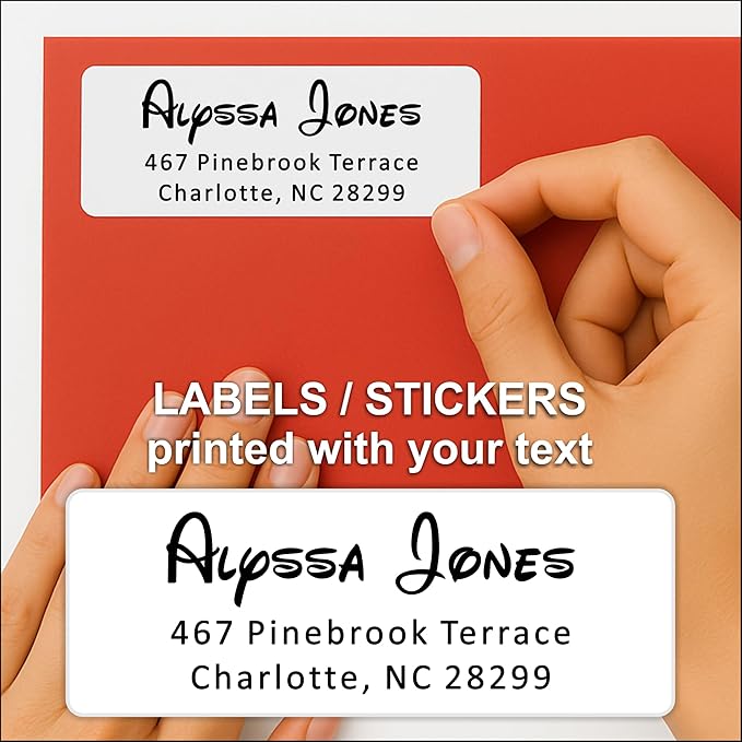 Personalized Return Address Labels - White Custom Printed Name and Home Address Stickers for Wedding, Personal and Business (250, Waltgraph) | Address Labels - TrueDesk