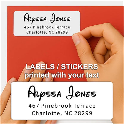 Personalized Return Address Labels - White Custom Printed Name and Home Address Stickers for Wedding, Personal and Business (250, Waltgraph) | Address Labels - TrueDesk