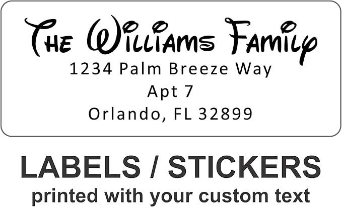 Personalized Return Address Labels - White Custom Printed Name and Home Address Stickers for Wedding, Personal and Business (250, Waltgraph) | Address Labels - TrueDesk