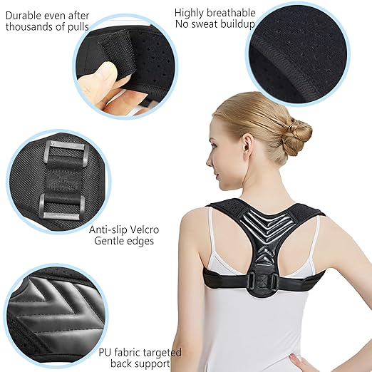 Posture Corrector Adjustable Breathable Back Brace for Women and Men, Support Belt Straightener Improve Hunchback and Relief for Upper Lower Back, Lumbar, Neck, Shoulder Pain | Back Braces - TrueDesk