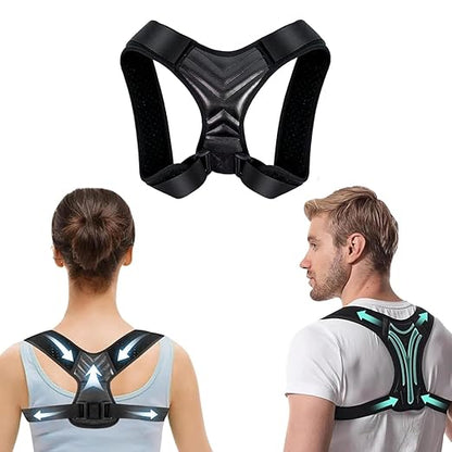 Posture Corrector, Back Support Brace for Women and Men, Adjustable Upper Shoulder Straightener, Relieve Shoulder, Neck and Back Pain, Comfortable Hunchback Corrector Belt | General - TrueDesk