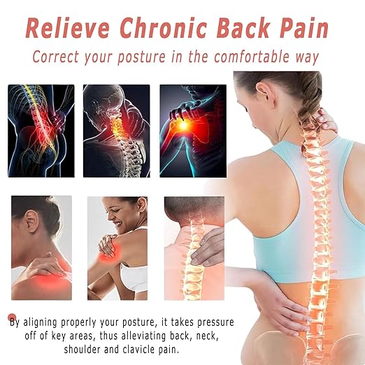 Posture Corrector, Back Support Brace for Women and Men, Adjustable Upper Shoulder Straightener, Relieve Shoulder, Neck and Back Pain, Comfortable Hunchback Corrector Belt | General - TrueDesk