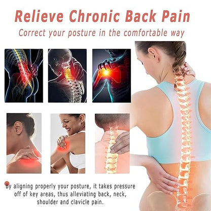 Posture Corrector, Back Support Brace for Women and Men, Adjustable Upper Shoulder Straightener, Relieve Shoulder, Neck and Back Pain, Comfortable Hunchback Corrector Belt | General - TrueDesk