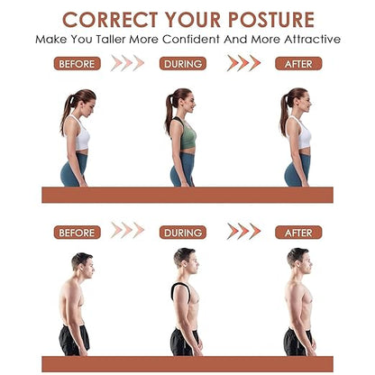 Posture Corrector, Back Support Brace for Women and Men, Adjustable Upper Shoulder Straightener, Relieve Shoulder, Neck and Back Pain, Comfortable Hunchback Corrector Belt | General - TrueDesk