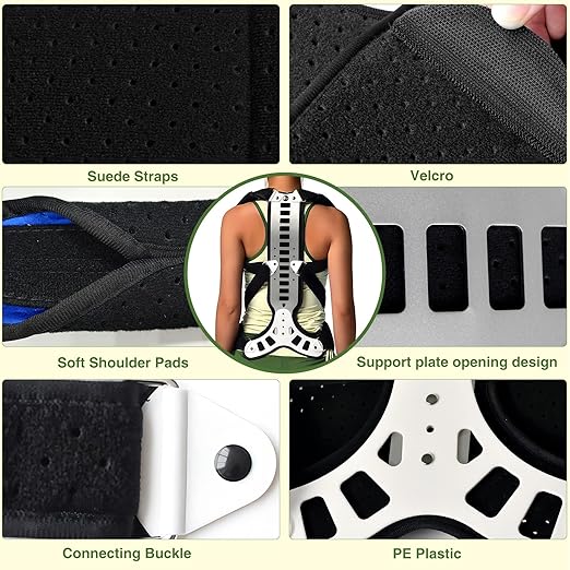 Posture Corrector Back Support for Hunched Back, Kyphosis and Vertebral Compression Fracture Men and Women (Small) | Back Braces - TrueDesk