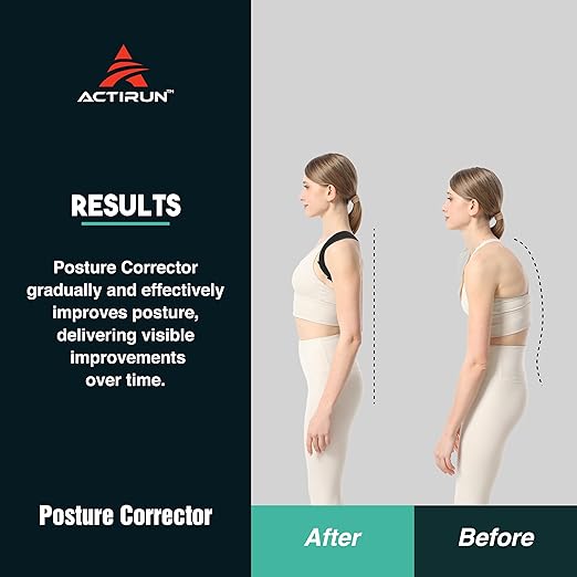 Posture Corrector for Men and Women - Adjustable Upper Back Brace & Shoulder Support - Back Straightener for Hunchback & Neck Support - Discreet Under Clothes Posture Correction - Breathable, Lightweight | Back Braces - TrueDesk