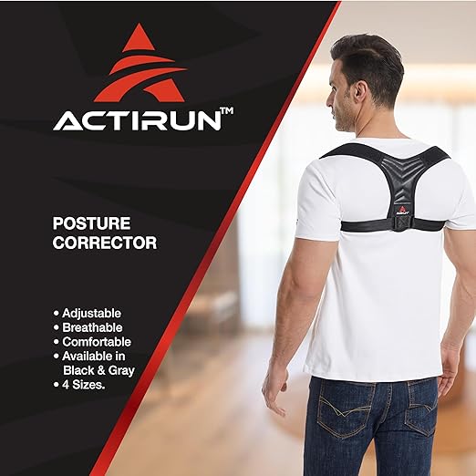 Posture Corrector for Men and Women - Adjustable Upper Back Brace & Shoulder Support - Back Straightener for Hunchback & Neck Support - Discreet Under Clothes Posture Correction - Breathable, Lightweight | Back Braces - TrueDesk