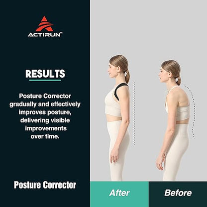 Posture Corrector for Men and Women - Adjustable Upper Back Brace & Shoulder Support - Back Straightener for Hunchback & Neck Support - Discreet Under Clothes Posture Correction - Breathable, Lightweight | Back Braces - TrueDesk