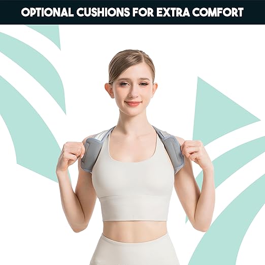 Posture Corrector for Men and Women - Adjustable Upper Back Brace & Shoulder Support - Back Straightener for Hunchback & Neck Support - Discreet Under Clothes Posture Correction - Breathable, Lightweight | Back Braces - TrueDesk