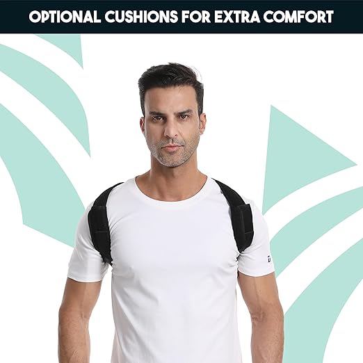 Posture Corrector for Men and Women - Adjustable Upper Back Brace & Shoulder Support - Back Straightener for Hunchback & Neck Support - Discreet Under Clothes Posture Correction - Breathable, Lightweight | Back Braces - TrueDesk