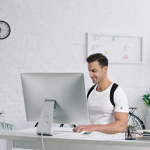Posture Corrector for Men and Women - Adjustable Upper Back Brace & Shoulder Support - Back Straightener for Hunchback & Neck Support - Discreet Under Clothes Posture Correction - Breathable, Lightweight | Back Braces - TrueDesk