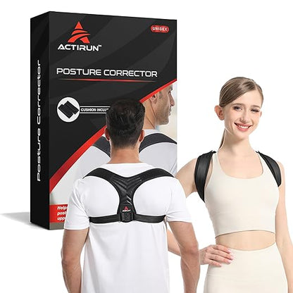 Posture Corrector for Men and Women - Adjustable Upper Back Brace & Shoulder Support - Back Straightener for Hunchback & Neck Support - Discreet Under Clothes Posture Correction - Breathable, Lightweight | Back Braces - TrueDesk
