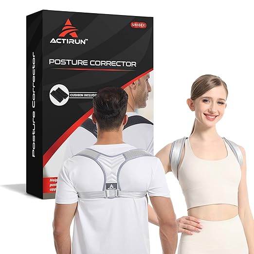 Posture Corrector for Men and Women - Adjustable Upper Back Brace & Shoulder Support - Back Straightener for Hunchback & Neck Support - Discreet Under Clothes Posture Correction - Breathable, Lightweight | Back Braces - TrueDesk