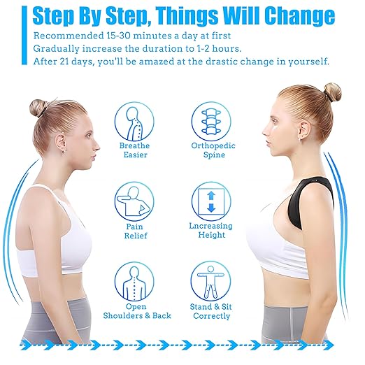 Posture Corrector for Men And Women - Thin & Invisible Back Brace for Posture - Adjustable Back Support Brace - Relieve Upper Back Discomfort & Regain Confidence, L(38 - 48inch) 1PCS | Back Braces - TrueDesk