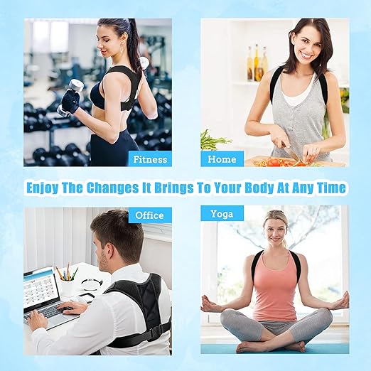 Posture Corrector for Men And Women - Thin & Invisible Back Brace for Posture - Adjustable Back Support Brace - Relieve Upper Back Discomfort & Regain Confidence, L(38 - 48inch) 1PCS | Back Braces - TrueDesk