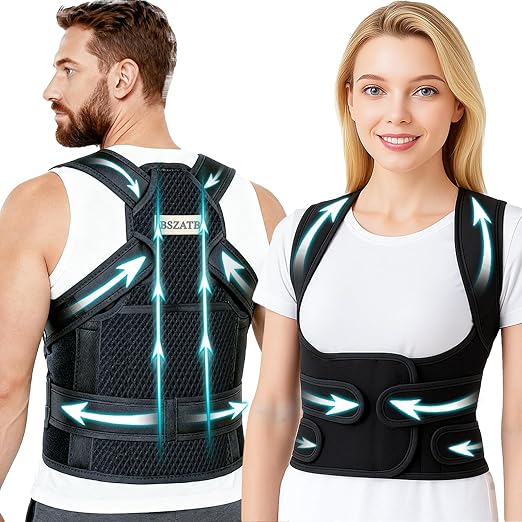 Posture Corrector for Women and Men Back Pain Relief,Full Back Brace Support for Office Desk Workers, Posture Brace for Upper and Lower Back Pain Relief, Large(Waist 40 - 48 Inches) | Back Braces - TrueDesk